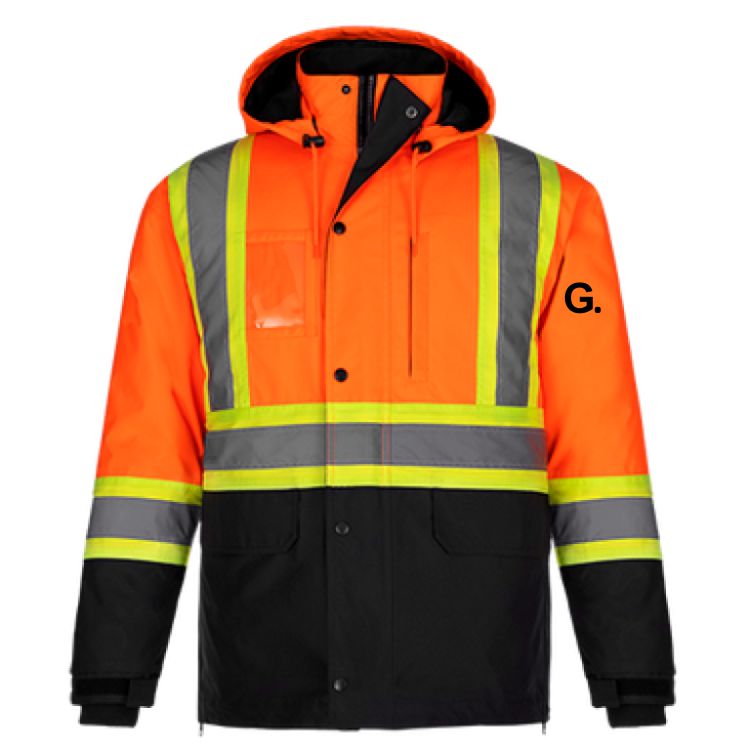 Adult 5-in-1 Hi-Vis Parka w/Detachable Hood