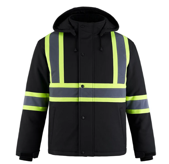Adult Freightliner-Hi-Vis Insulated Softshell Jacket with Detachable Hood - Image 3