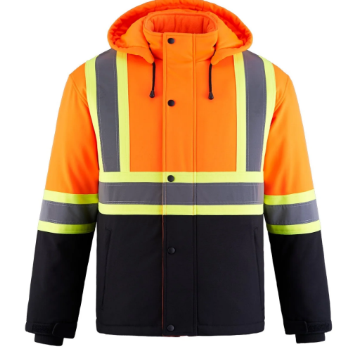 Adult Freightliner-Hi-Vis Insulated Softshell Jacket with Detachable Hood