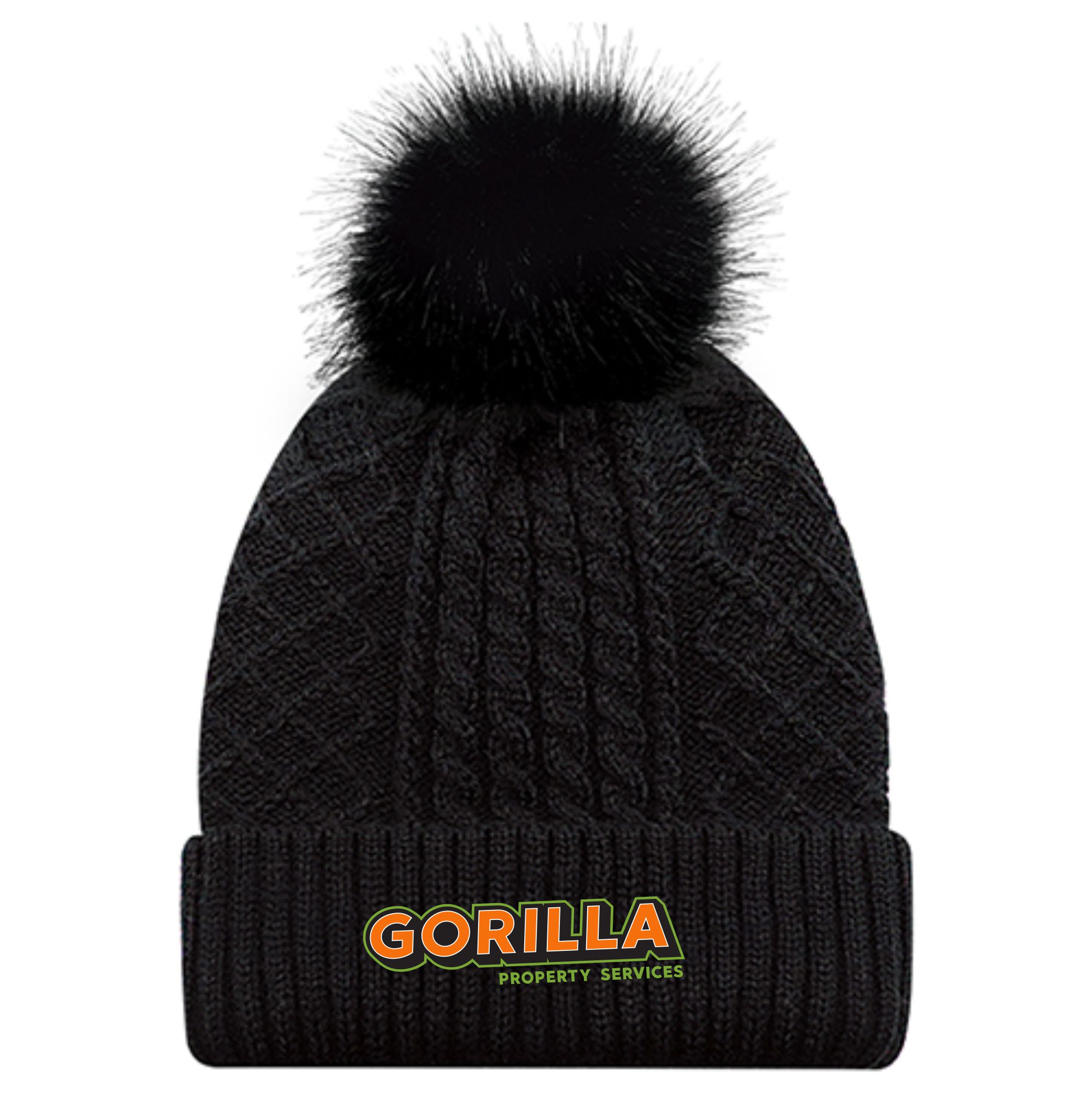 Cable Knit Toque With Satin Lining - Image 2